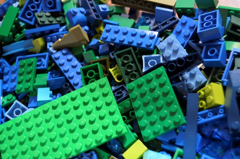 a pile of lego blocks sitting on top of a table, plasticien, green and blue color scheme, high quality product image”, scrapyard, full of colour 8-w 1024