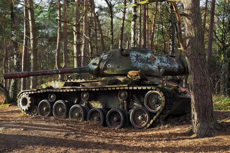 an old tank sitting in the middle of a forest, a portrait, auto-destructive art, today\'s featured photograph 4k, the cytoplasm”, wallpaper - 1 0 2 4, elstree