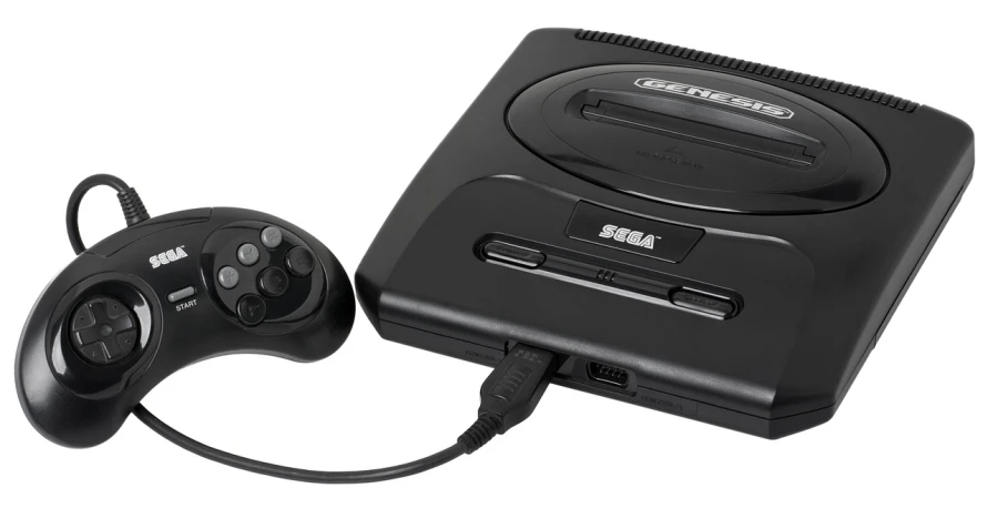 a game console with a game controller attached to it, inspired by Géza Dósa, pixabay, neogeo, 1990s 1992 sega genesis box art, stealthy, packshot, full body close-up shot