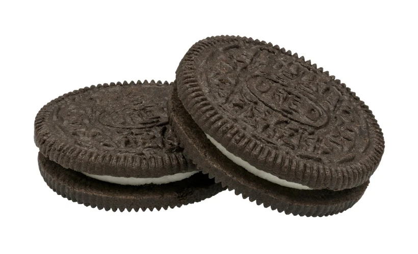 two oreo cookies sitting on top of each other, a digital rendering, official product photo, stockphoto, the photo shows a large, tim hildebrant