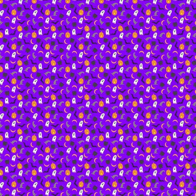 a pattern of skulls and flowers on a purple background, inspired by Yahoo Kusama, tumblr, halloween wallpaper with ghosts, generate multiple random colors, bikini. background of hell. gore, orange purple and gold ”