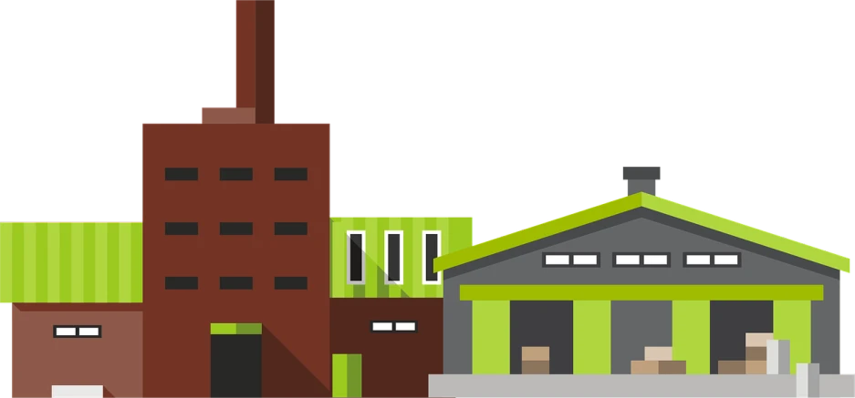 a couple of buildings that are next to each other, inspired by George Ault, pixel art, executive industry banner, dark. no text, industrial saliva ooze, green