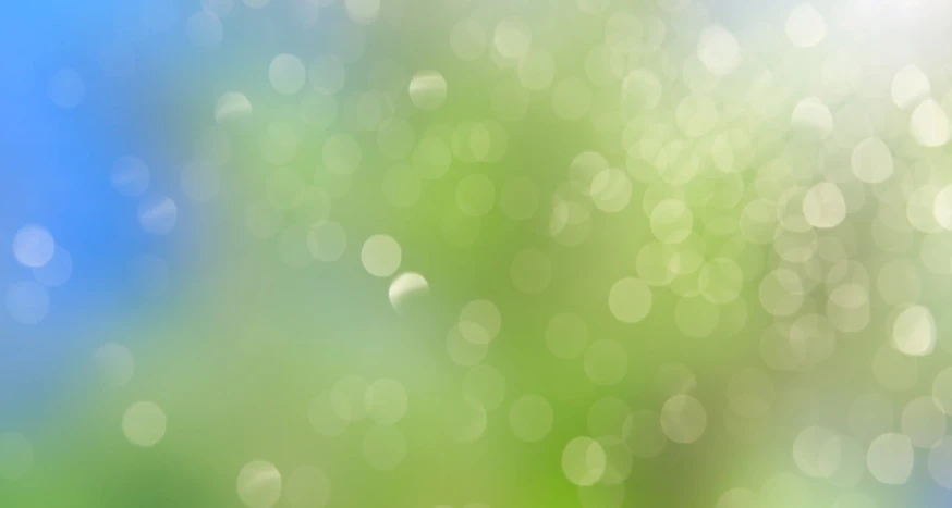 a close up of a blurry green background, by Jan Rustem, shutterstock, summer morning light, light sparkles, green and blue and warm theme, backscatter orbs