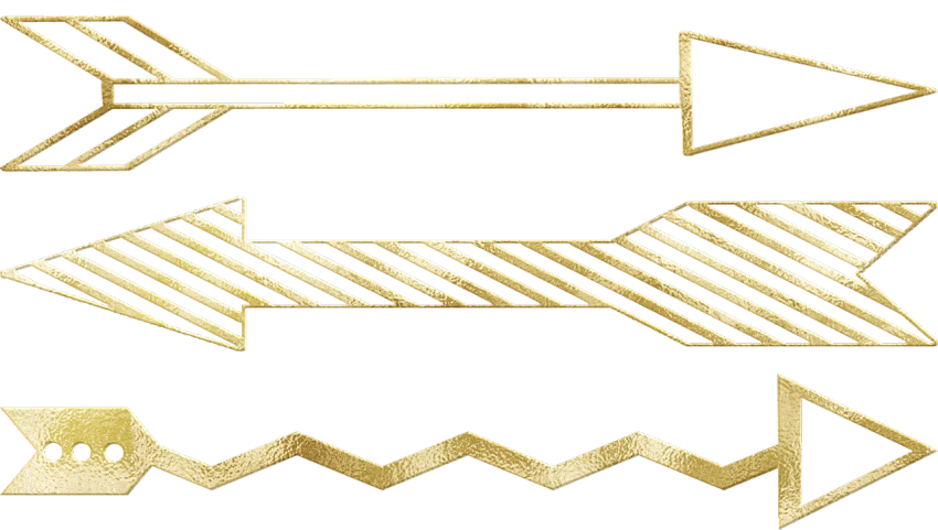 a set of gold arrows on a black background, pexels, digital art, art deco borders, gold belt, keys, 3 - piece