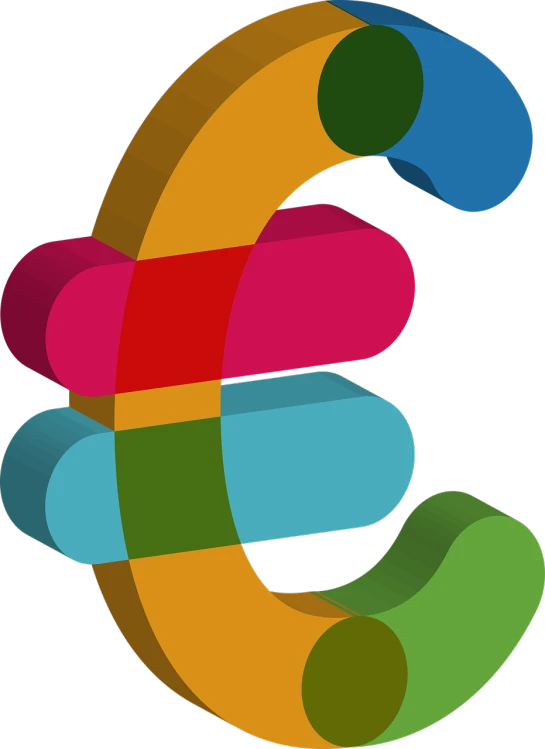 a colorful letter c on a black background, a screenshot, by William Jennys, exchange logo, ireland, zoomed in, in style of monkeybone