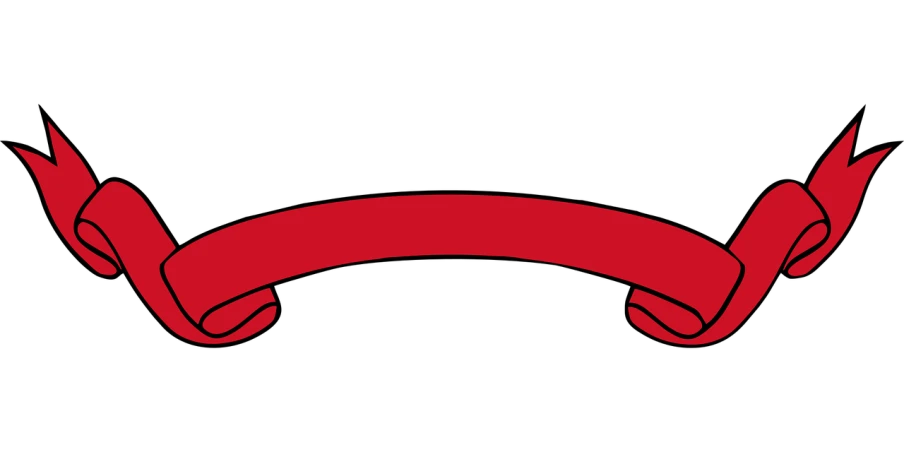 a red ribbon on a black background, pixabay, art nouveau, commercial banner, curved, single flat colour, coffee