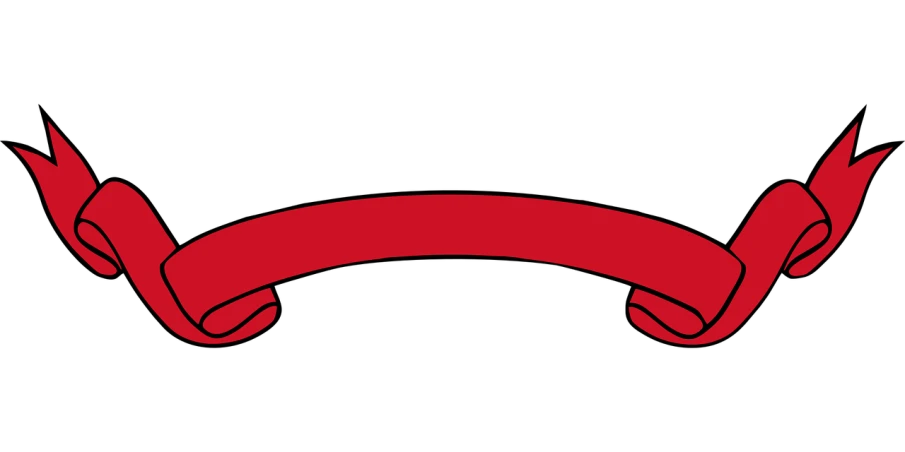 a red ribbon on a black background, pixabay, art nouveau, commercial banner, curved, single flat colour, coffee