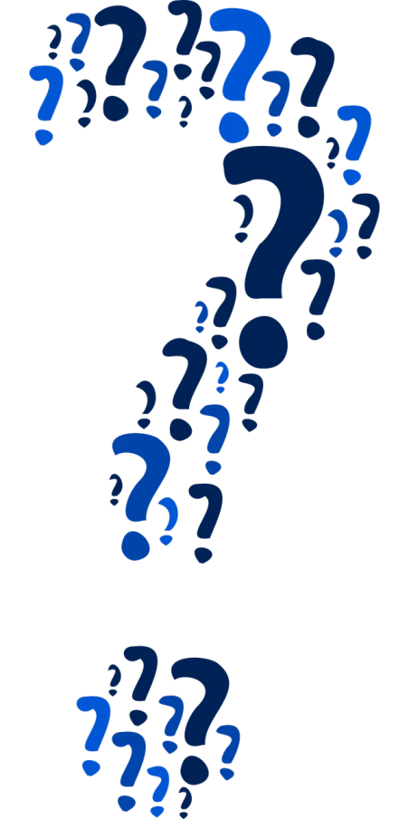 a number of question marks on a black background, dark blue and black, unknown artstyle, is this loss?, avatar image