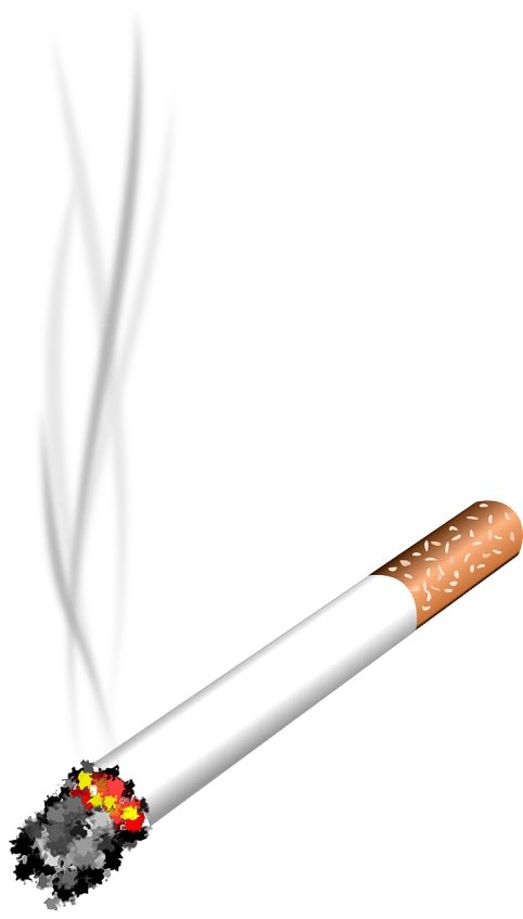 a cigarette with smoke coming out of it, a digital rendering, -step 50, cane, vectorized, high res photo