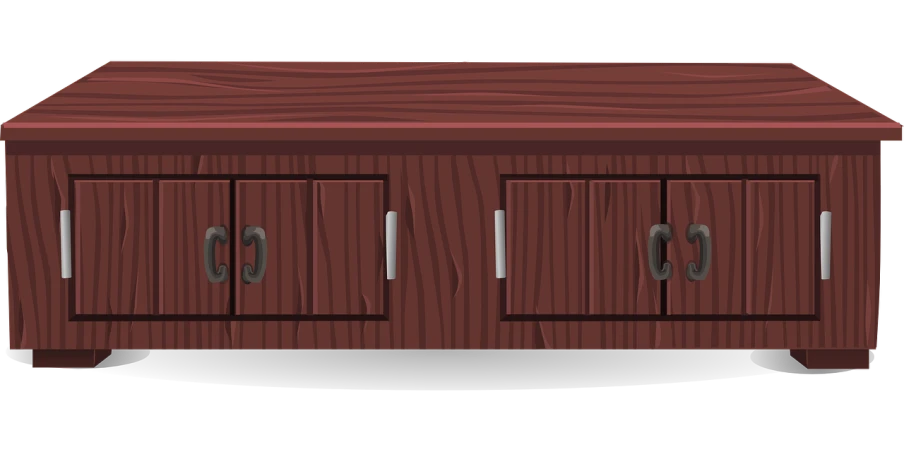 a wooden cabinet with two doors and a drawer, concept art, inspired by Shūbun Tenshō, polycount, conceptual art, side - scrolling 2 d platformer, on mahogany desk, untextured, banner