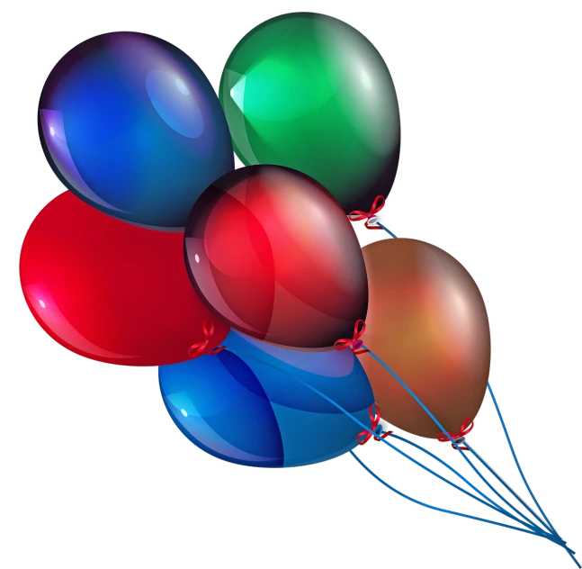 a bunch of balloons sitting on top of each other, a digital rendering, by Steven Belledin, shutterstock, black backround. inkscape, cel shaded vector art, hot air refraction, birthday party