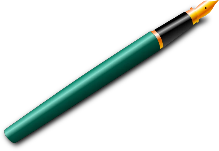 a green pen with a yellow tip, by Ayako Rokkaku, digital art, cel shaded vector art, side view of a gaunt, everyday plain object, red green black teal