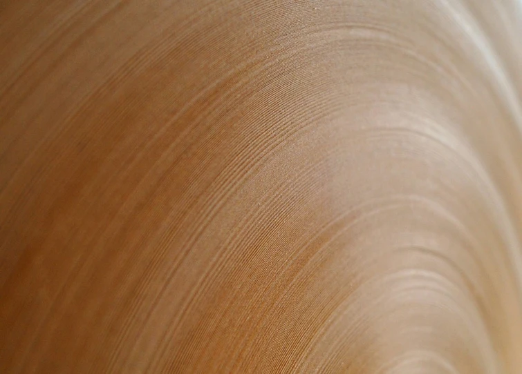 a close up of a wooden bowl on a table, by Jon Coffelt, flickr, plasticien, vinyl material, very detailed curve, wallpaper!, aluminium