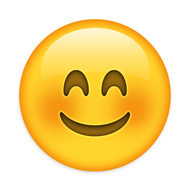 a yellow smiley face on a white background, a picture, shutterstock, highly detailed winking face, style of emoji, serene expression, grinning lasciviously
