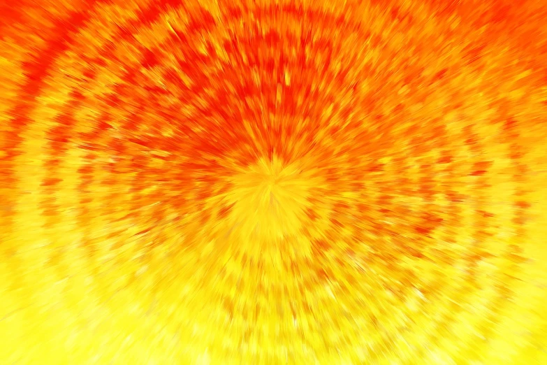 a blurry image of a fire hydrant, light and space, digital yellow red sun, complex vortex, 4k high res, bright psychedelic color
