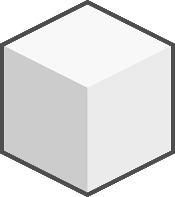 a white cube on a black background, inspired by Josef Block, trending on pixabay, 3 d icon for mobile game, white foam, blocky like minecraft, hexagonal wall