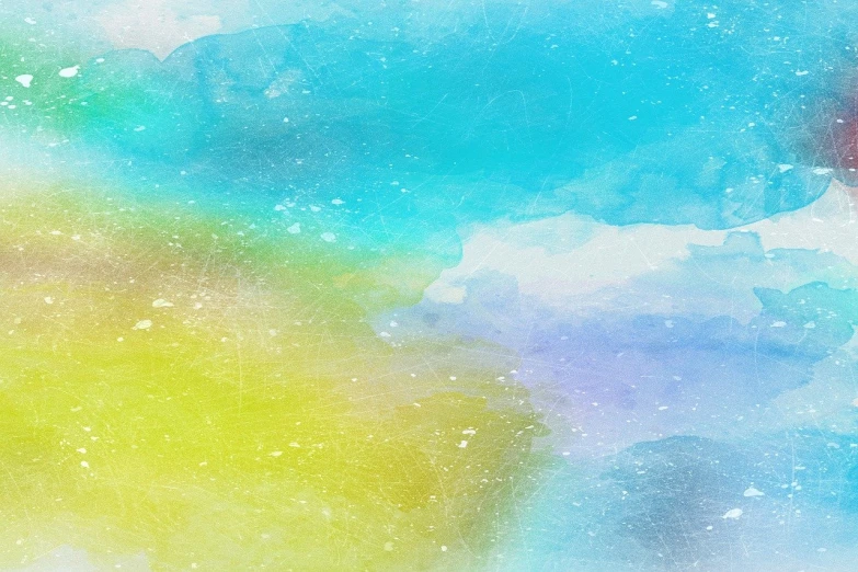 a close up of a colorful watercolor background, yellow and blue and cyan, luminous sky heaven background, iphone background, painterly illustration