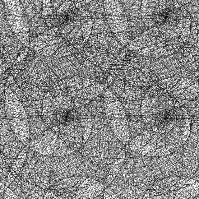 a black and white drawing of circles, inspired by Lorentz Frölich, generative art, seamless micro detail, detailed entangled fibres, 3 d mesh, leaves