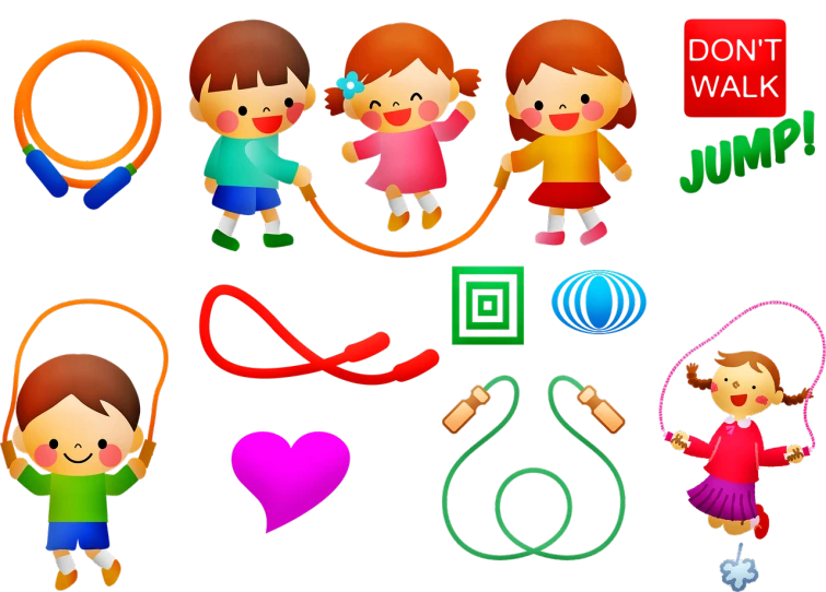 a group of children playing with toys on a black background, a digital rendering, trending on pixabay, interactive art, ropes, kawaii colors, fun - w 704, beijing