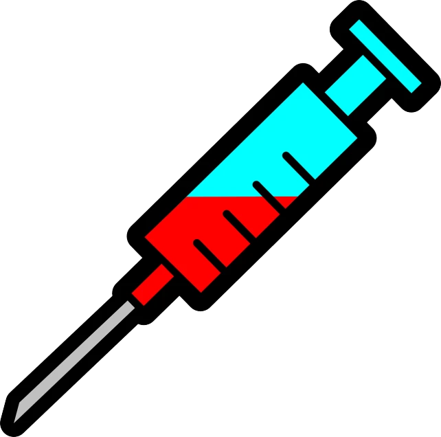 a syll filled with red and blue liquid, vector art, pexels, conceptual art, syringe, long neck, screwdriver, overdose