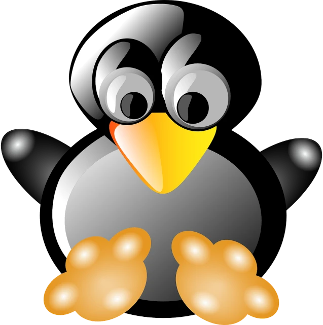 a black and white penguin with big eyes, by Ludovit Fulla, computer art, shiny silver, svg vector, finger, amber