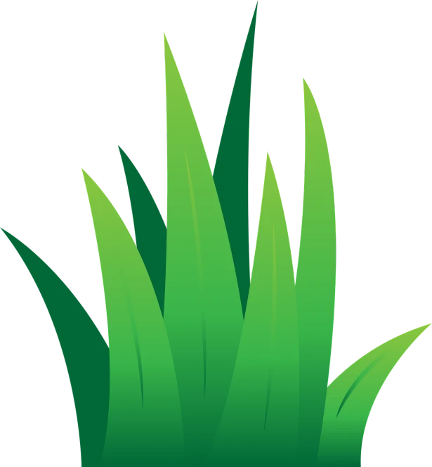 a green plant on a black background, a digital rendering, deviantart, long thick grass, logo without text, digitally colored, simple cartoon style