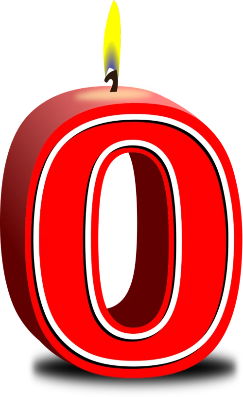 a lit candle in the shape of the letter o, a digital rendering, by Viktor Oliva, pixabay, red apple, quarter view, sign that says 1 0 0, 5 feet away