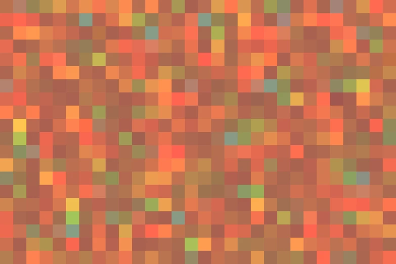 a pattern made up of squares of different colors, pixel art, soft diffuse autumn lights, both bright and earth colors, pixel degradation, baked bean skin texture