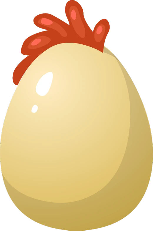 a close up of a chicken's head on a black background, inspired by Kōno Michisei, pixabay, mingei, he has a big egg, dofus, 19-year-old girl, set of high quality hd sprites