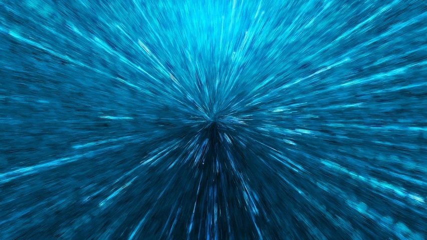 a blurry image of a blue background, a microscopic photo, by Jon Coffelt, pexels, digital art, in the style star trek 8 k, hyperspeed, wideangle pov closeup, radiating with power