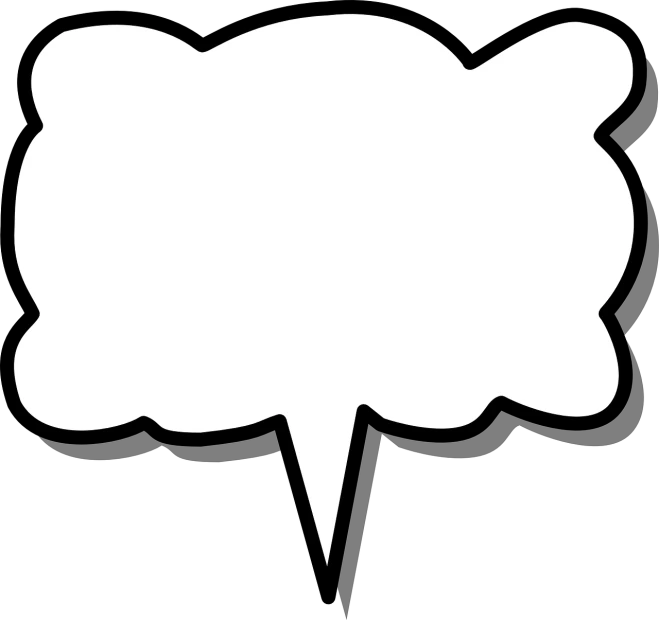 a white speech bubble on a black background, by Edward Bailey, hurufiyya, brainstorm, isolated on whites, cloudy, svg