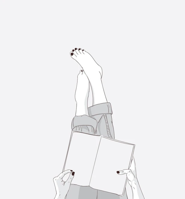 a drawing of two hands holding a book, lineart, tumblr, conceptual art, detailed shot legs-up, fashion illustration, minimalistic background, a portrait of a suicidal girl