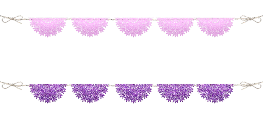 a bunch of purple hearts hanging from a string, a digital rendering, inspired by McKendree Long, kinetic pointillism, sawblade border, on black background, view from bottom to top, carnation