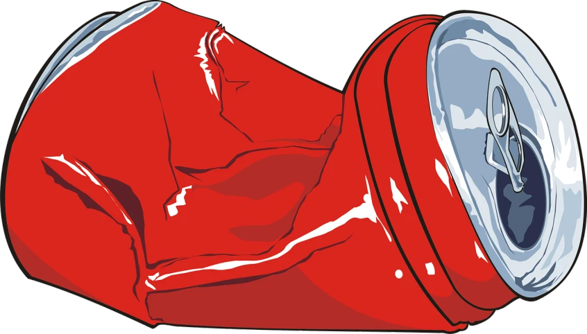 a close up of a can of soda, an illustration of, by Róbert Berény, pixabay, pop art, red high heel pumps, !!! very coherent!!! vector art, red gloves, inflatable future shoes