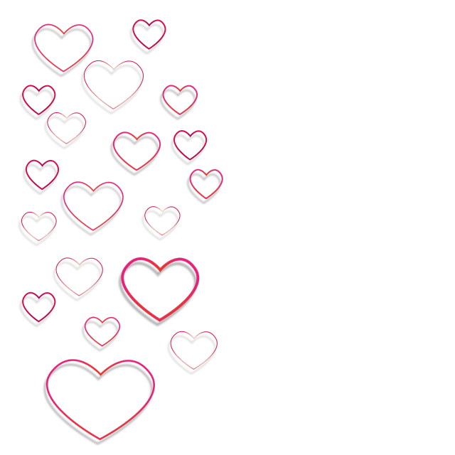 a bunch of hearts on a black background, inspired by Peter Alexander Hay, computer art, romantic simple path traced, half image, background image, view from the bottom
