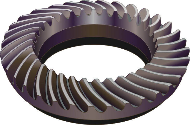 a close up of a gear wheel on a white background, a digital rendering, inspired by Kōno Michisei, cobra, 3 d vector, corrugated hose, high res, ring