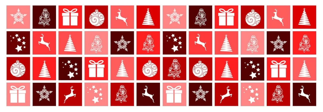 a large set of red and white christmas cards, a mosaic, trending on pixabay, symbolism, 3 2 x 3 2, sitting, icons, image dataset