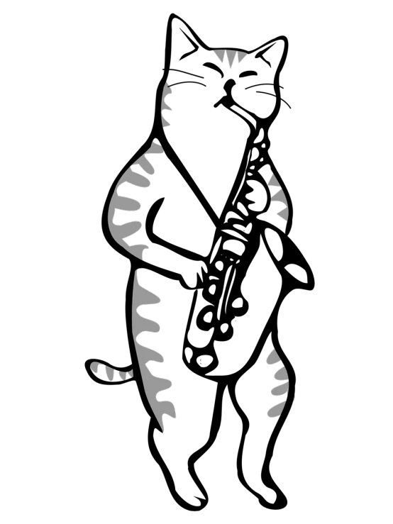 a silhouette of a cat on a black background, inspired by Benoit B. Mandelbrot, polycount, sandworm, morbidly obese, white stripes all over its body, zoomed out to show entire image