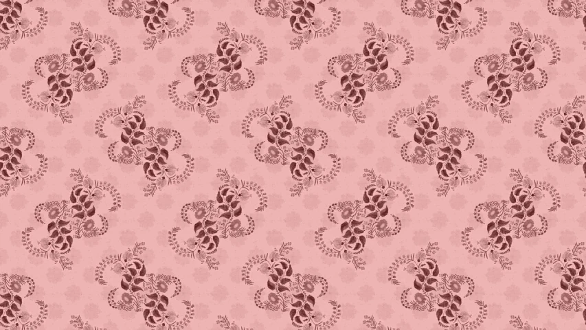 a pattern of flowers on a pink background, inspired by Katsushika Ōi, deviantart, brown:-2, tentacle motifs, strawberry fields forever, wallpaper on the walls