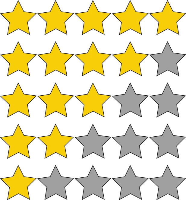 a group of yellow and grey stars on a black background, minimalism, high - rated, an illustration, in a row, different colors