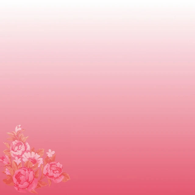 a vase filled with pink flowers sitting on top of a table, a picture, by Hasegawa Settan, tumblr, sōsaku hanga, pink gradient background, no gradients, red wallpaper background, background is white and blank