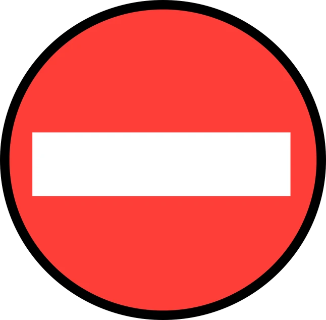 a red and white no entry sign on a black background, by Zoran Mušič, shutterstock, suprematism, no gradients, traffic, belgium, circle