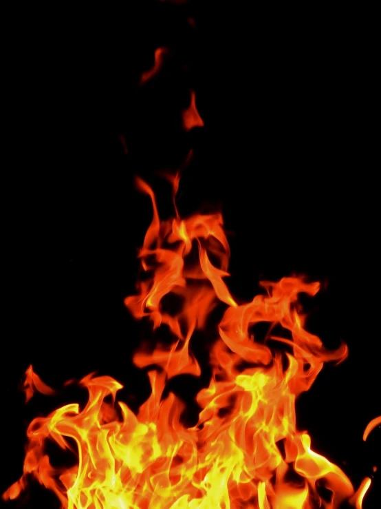 a close up of a fire on a black background, a picture, 2 d cg, discovered photo, 3d cg, image