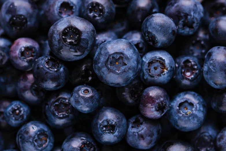 a close up of a bunch of blueberries, a picture, by Juan Giménez, pexels, photorealism, background image, close up food photography, avatar image