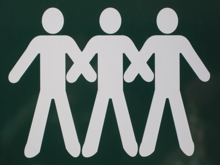 a group of people standing next to each other, by János Kass, excessivism, green arms, symbol, wikimedia commons, emergency