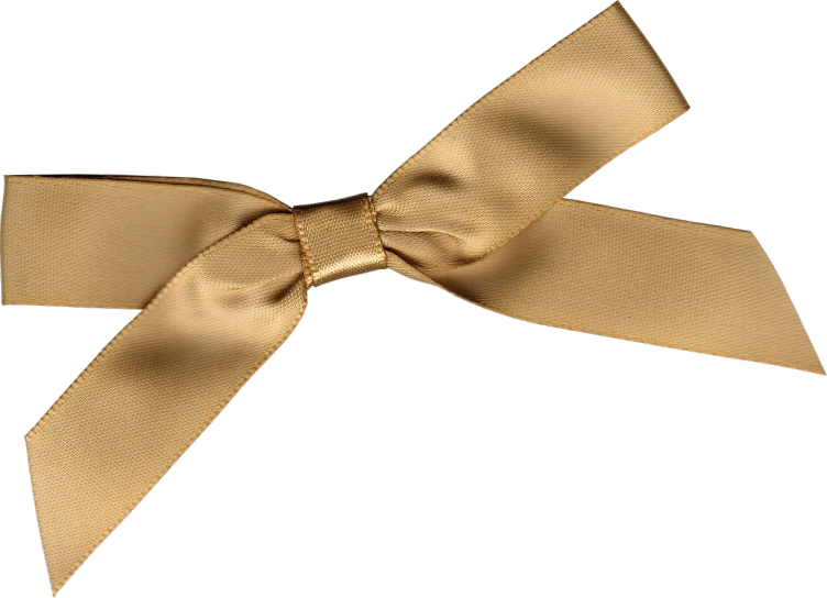 a gold bow on a black background, close photo, highly detailed photo, light tan, satin