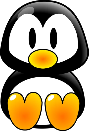 a close up of a penguin's face on a black background, vector art, pixabay, minimalism, chibi, full length photo, by :5 sexy: 7, manga”