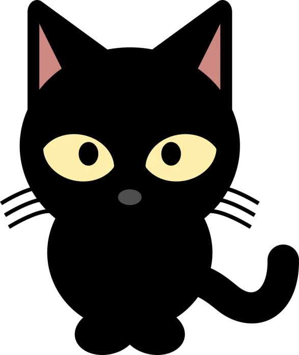 a black cat's face with yellow eyes, vector art, flickr, sōsaku hanga, amoled wallpaper, japanese animation style, minimalist illustration, background ( dark _ smokiness )