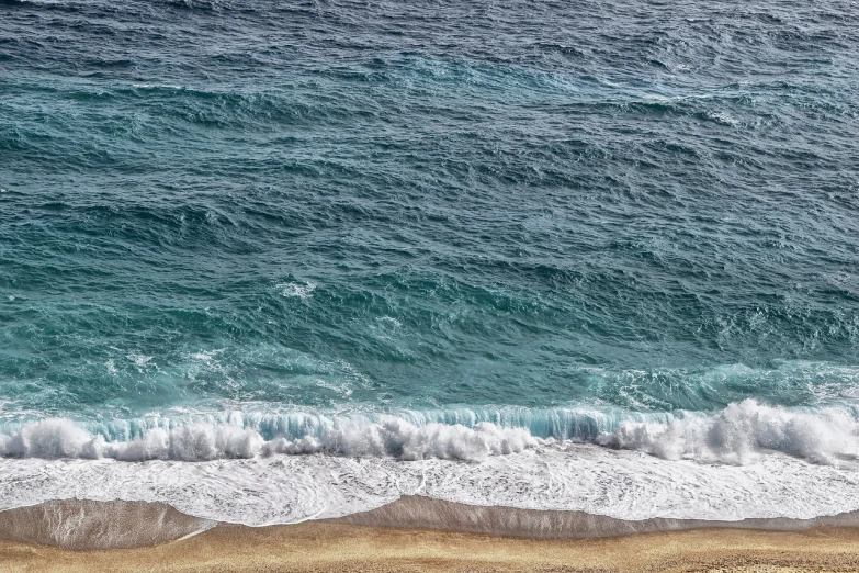 a person riding a surfboard on top of a sandy beach, minimalism, mediterranean vista, highly detailed 8k photo, in rough seas with large waves, greece