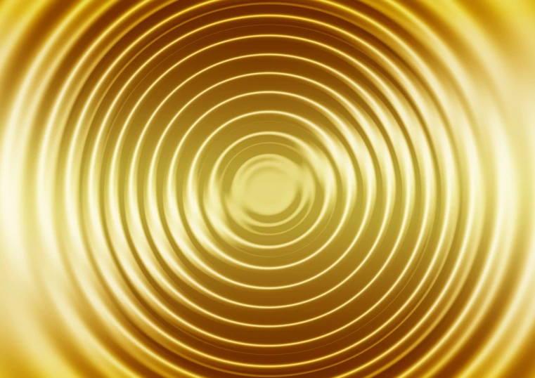 a close up of a circular object on a yellow background, digital art, op art, shiny gold background, very soft diffuse lights, phone photo, high res photo